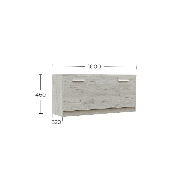 Παπουτσοθήκη Reno Λευκό 100x32x46cm GR-RENOSHOE-1