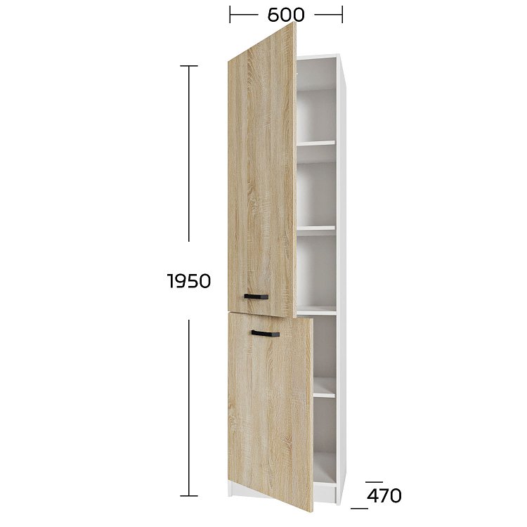Anita Στήλη Κουζίνας Σονόμα 50x47x195cm DC50195A01