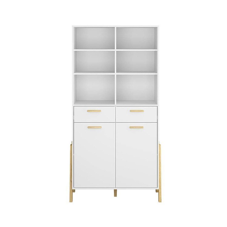Βιβλιοθήκη Belle Λευκό 102.5x41x197cm TO-BELLE2D2SWHITE