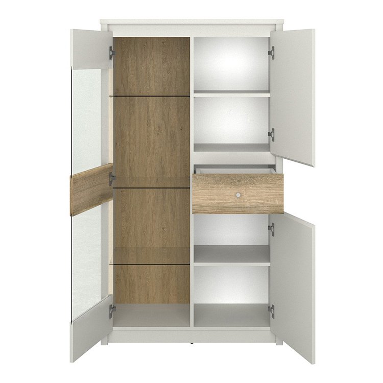 Βιτρίνα Karin Cashmere-Evoke Oak 86x36.5x153cm TO-KARWIT2D1W1S