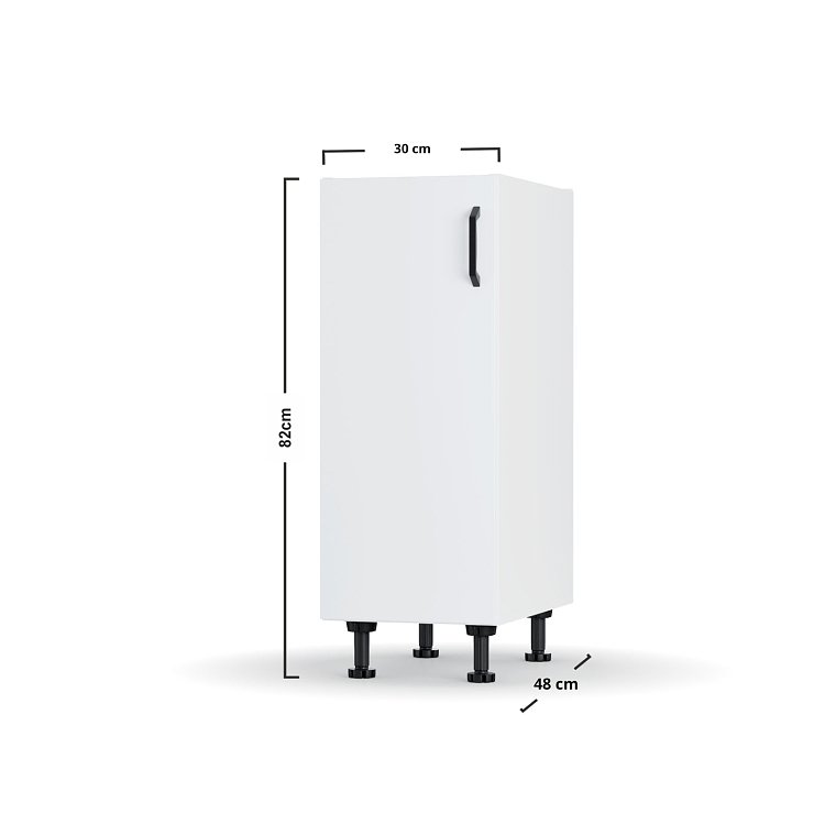 Modest Κάτω Ντουλάπι Λευκό 30x48x82cm L3082M02