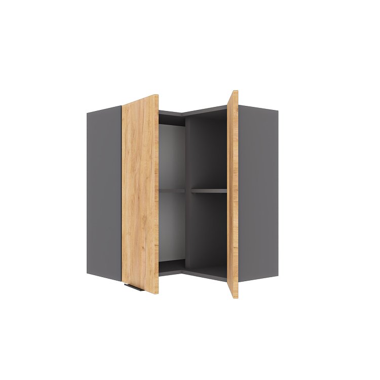 Craft Πάνω Ντουλάπι Γωνιακό Χρυσό Δρυς 60-60x32x72cm WG6072C04