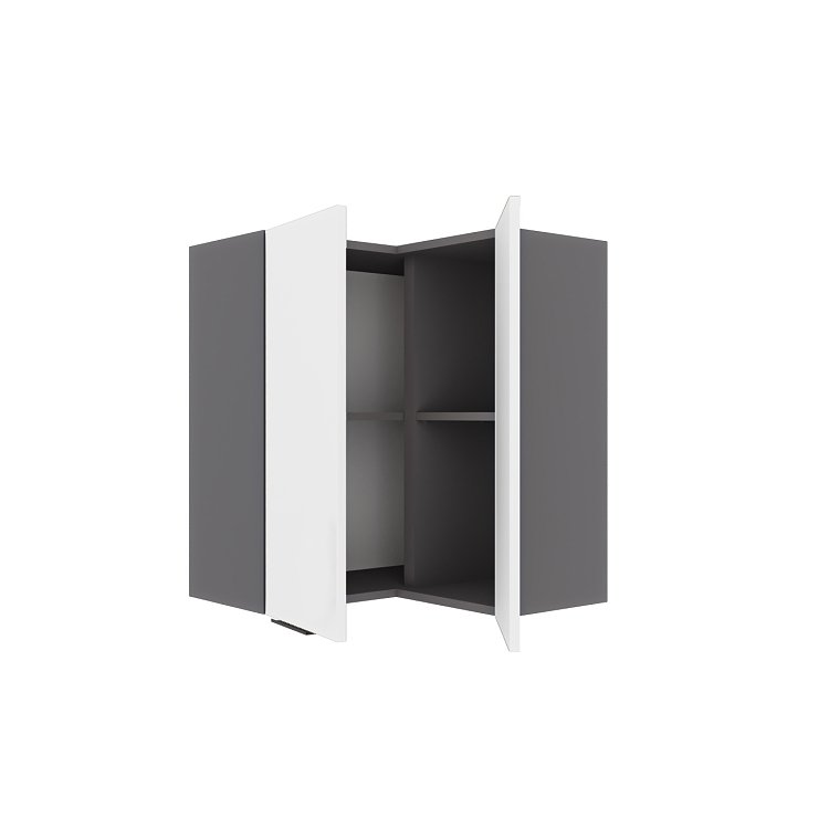 Craft Πάνω Ντουλάπι Γωνιακό Λευκό 60-60x30x72cm WG6072C02