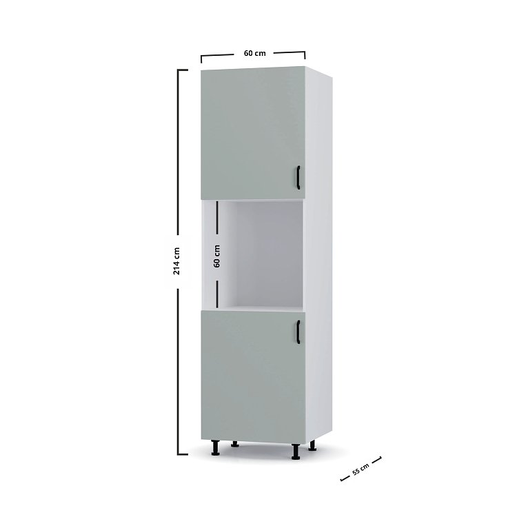 Modest Στήλη Κουζίνας Γκρι 60x57x214cm HL2143M05