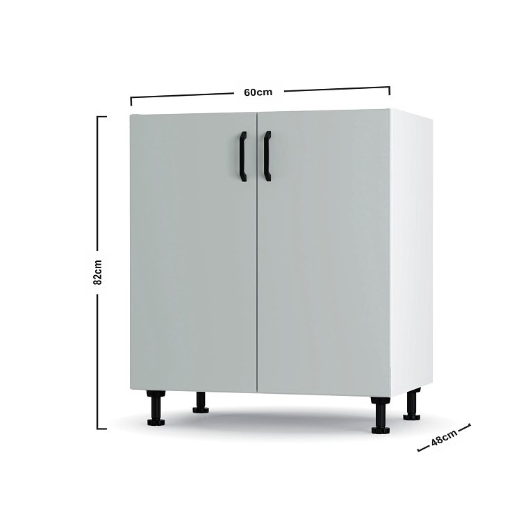 Modest Κάτω Ντουλάπι Γκρι 60x48x82 εκ L6082M05
