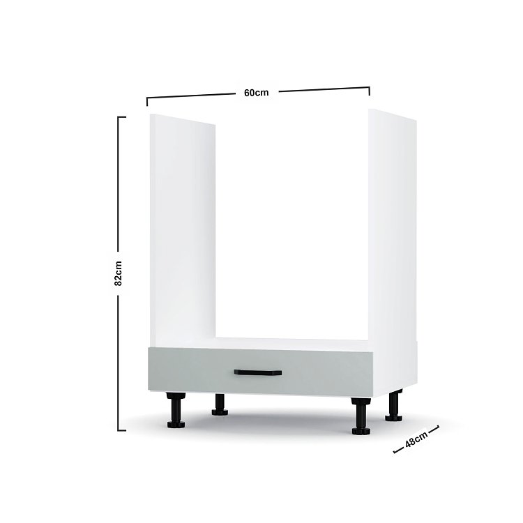 Modest Κάτω Ντουλάπι Φούρνου Γκρι 60x48x82cm LG6082M05