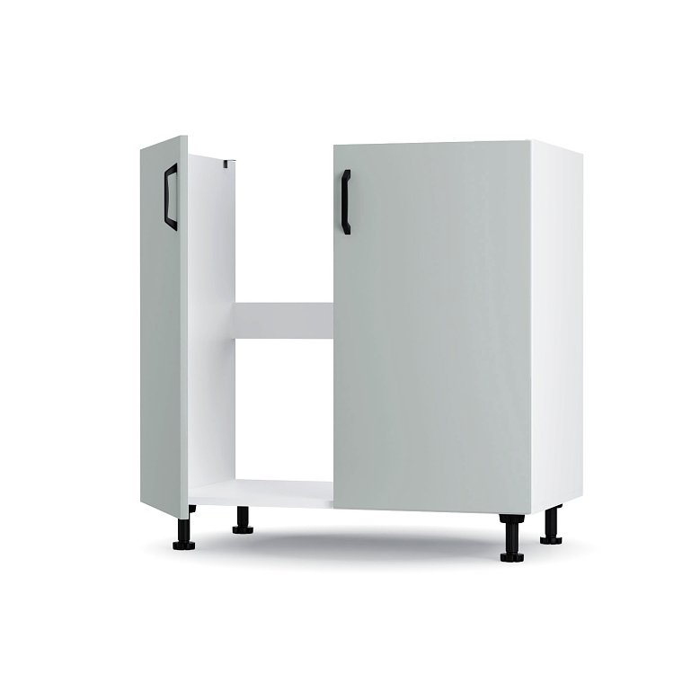 Modest Κάτω Ντουλάπι Νεροχύτη Γκρι 80x48x82cm LS8082M05