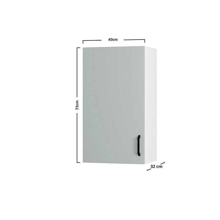 Modest Πάνω Ντουλάπι Γκρι 40x32x72cm W4072M05
