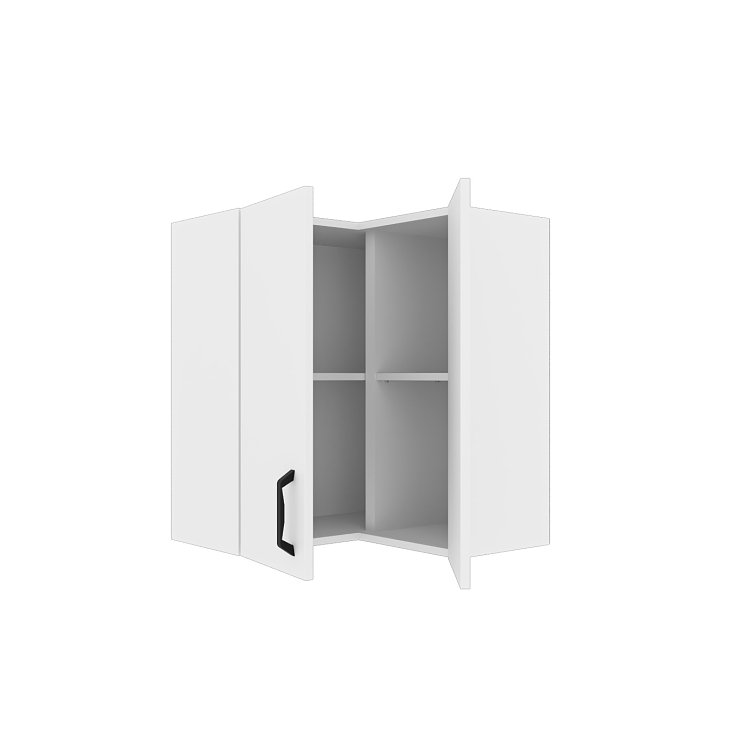 Modest Πάνω Ντουλάπι Γωνιακό Λευκό 60-60x32x72cm WG6072M02
