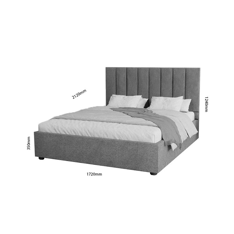 Κρεβάτι Unona Γκρι 160x200cm GR-UNON16-M14