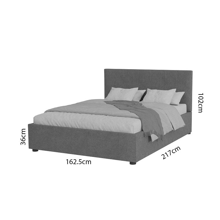 Κρεβάτι Billy Γκρι 150x200cm GR-BILL15-M14