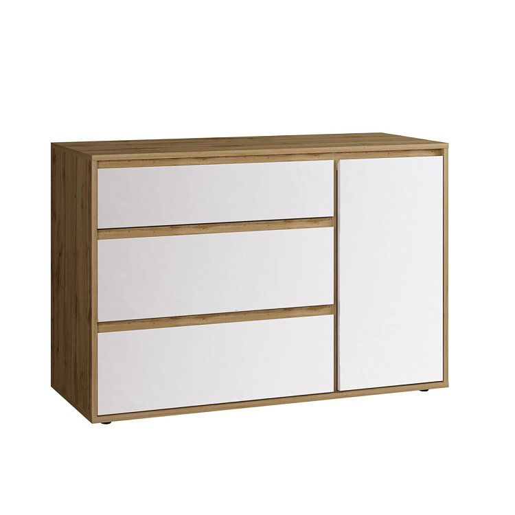 Μπουφές NITRO SOFT Λευκό με Βελανιδιά 120x40x80cm SO-NITRO1D3DRW