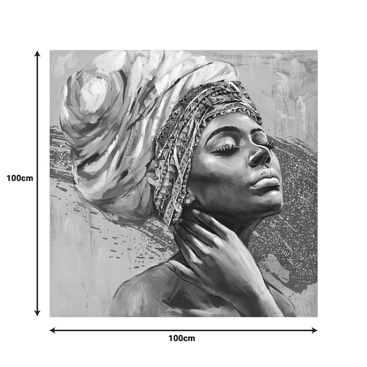 Πίνακας σε καμβά Africana 3D Inart 100x3x100εκ 296-000047
