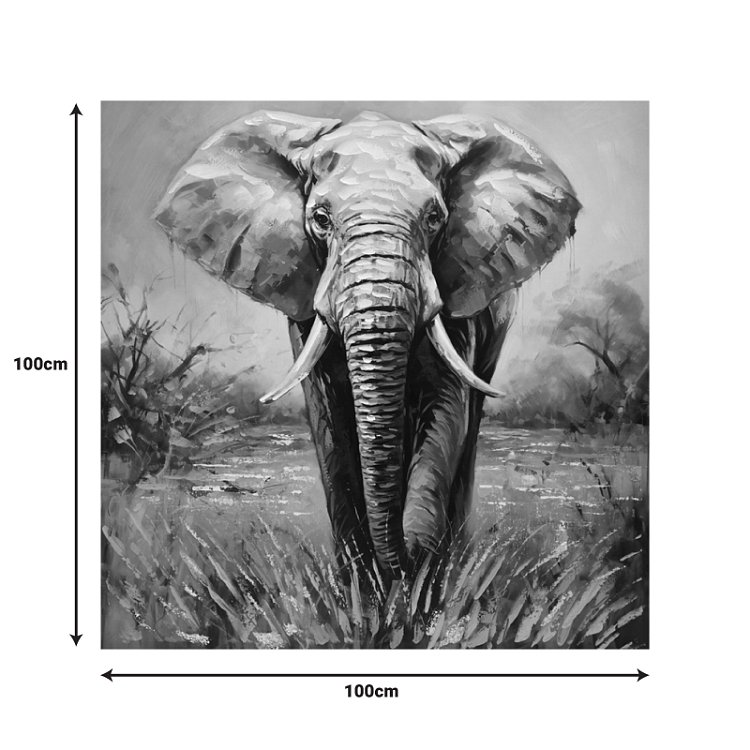 Πίνακας σε καμβά Elepho Inart 100x3x100εκ 296-000049