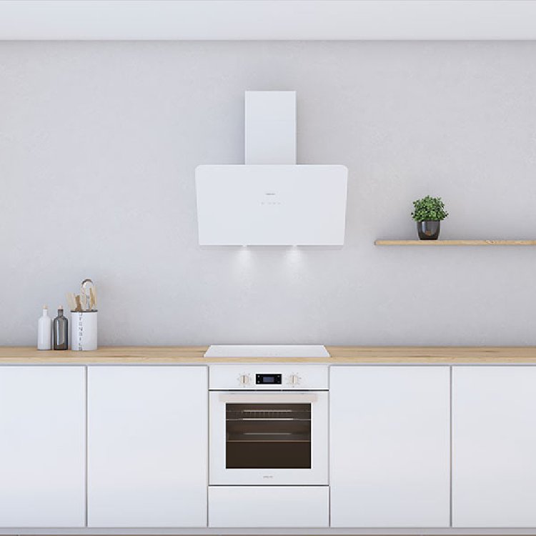 DAVOLINE SHAPE Απορροφητήρας Καμινάδα 90cm Λευκό 801003409