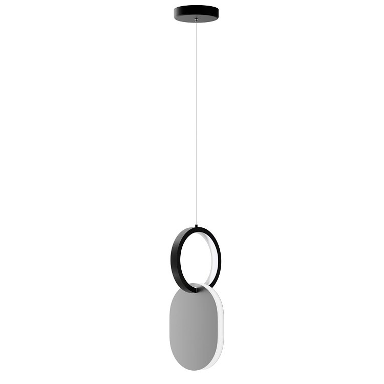 Φωτιστικό Κρεμαστό Symmetric 1D Led 15W 4000K Νίκελ Ματ Φ15x120cm HU-HJ2181-1D
