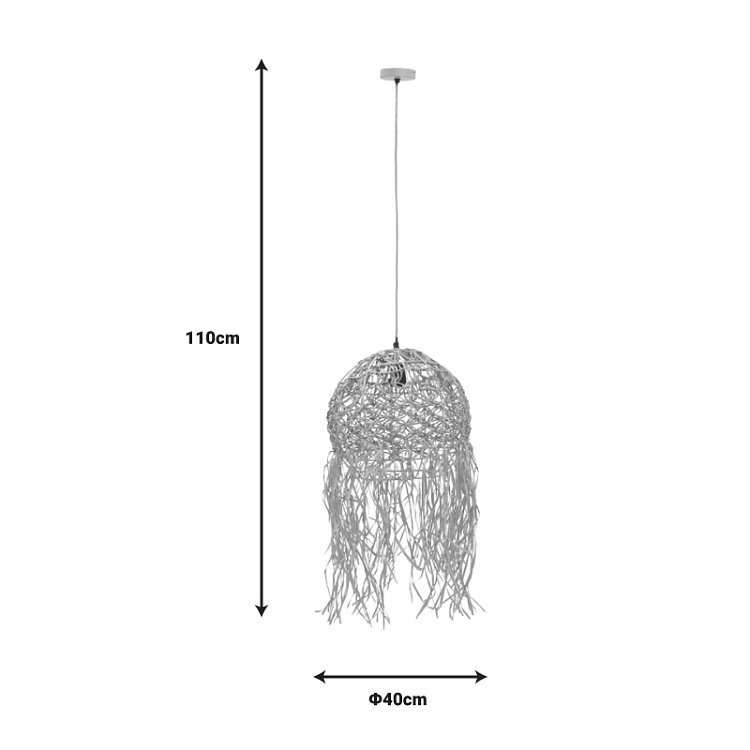 Φωτιστικό οροφής Amelon Inart E27 φυσικό Φ40x110εκ 311-000005