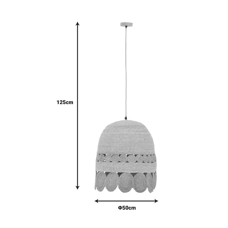 Φωτιστικό οροφής Amide Inart E27 φυσικό Φ50x125εκ 311-000018