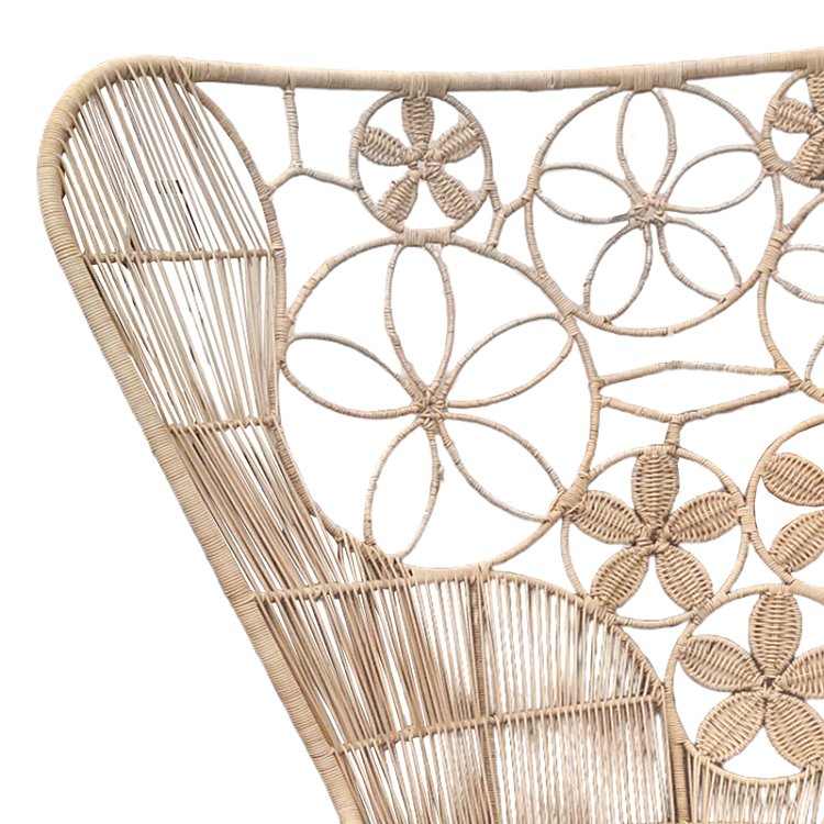 Πολυθρόνα Jake Inart με μπεζ μαξιλάρι-φυσικό rattan 110x86x145εκ 314-000005