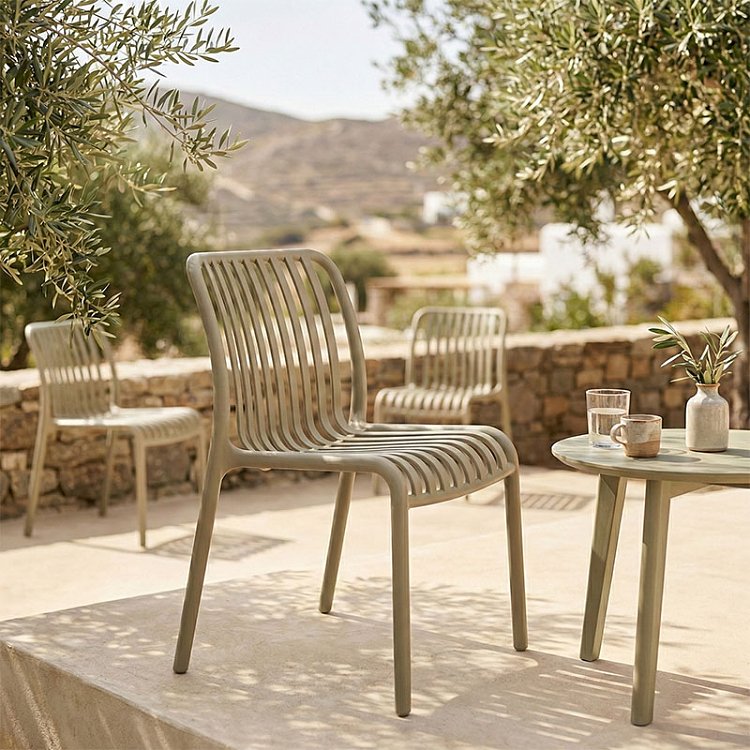Καρέκλα Zoi pakoworld pp σε απόχρωση cappucino 49x58x80εκ 326-000003
