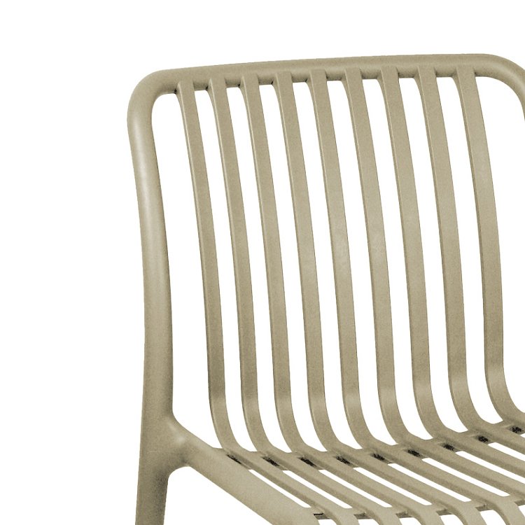 Καρέκλα Zoi pakoworld pp σε απόχρωση cappucino 49x58x80εκ 326-000003