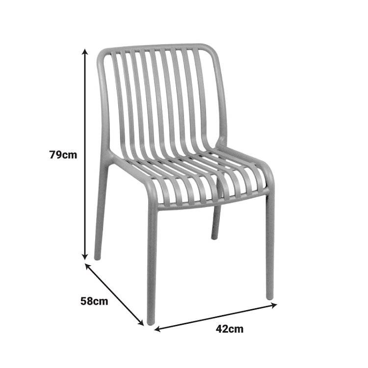Καρέκλα Zoi pakoworld pp σε απόχρωση cappucino 49x58x80εκ 326-000003
