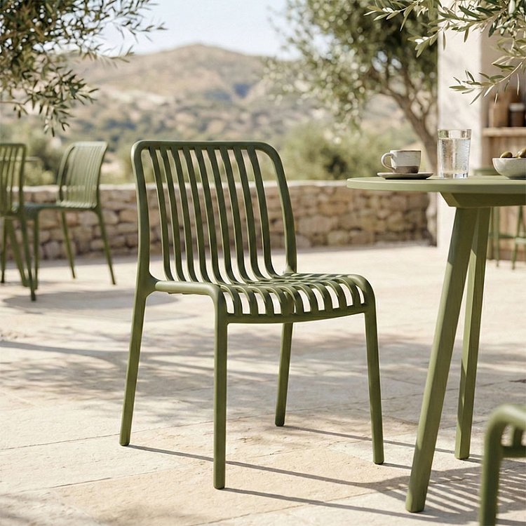 Καρέκλα Zoi pakoworld pp σε σκούρη πράσινη απόχρωση 42x58x79εκ 326-000004