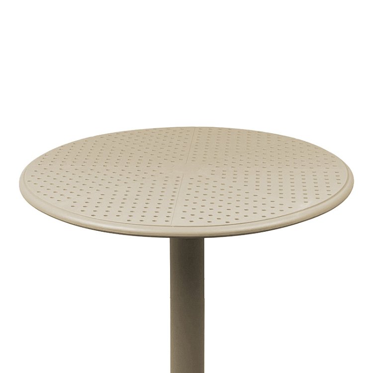 Τραπέζι Merkon pakoworld διάτρητο cappuccino PP Φ60x75εκ 326-000022