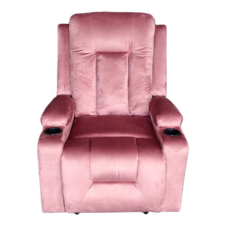 Πολυθρόνα relax Gessel pakoworld βελούδο σάπιο μήλο 80x90x98εκ 331-000007