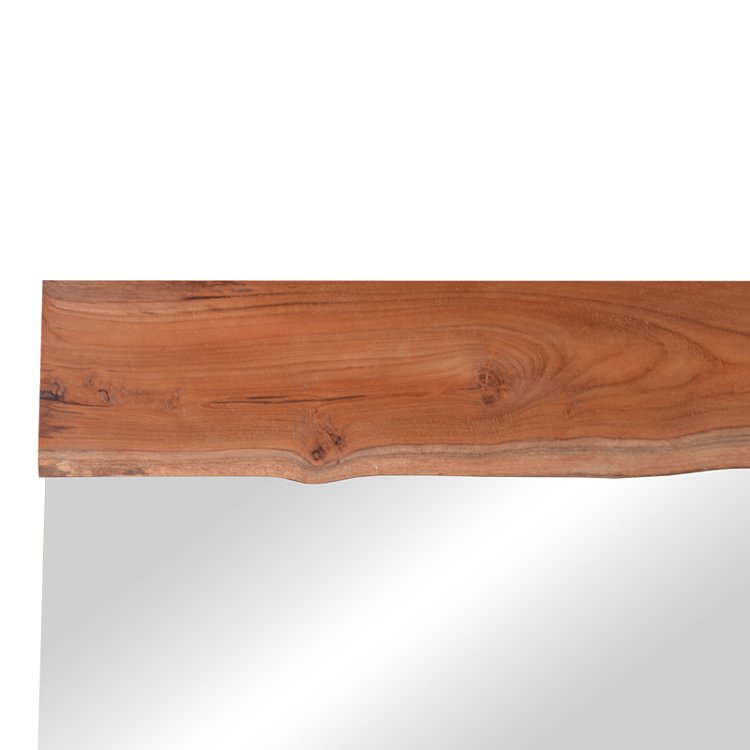 Καθρέπτης Riverine pakoworld teak ξύλο σε φυσική απόχρωση 120x80x4εκ 338-000006