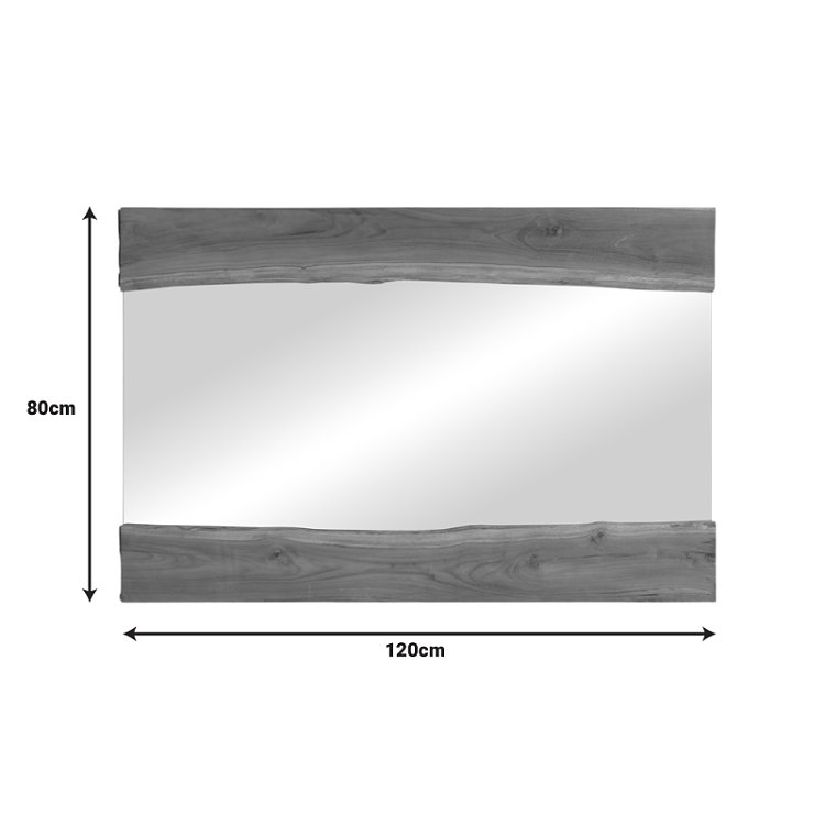 Καθρέπτης Riverine pakoworld teak ξύλο σε φυσική απόχρωση 120x80x4εκ 338-000006