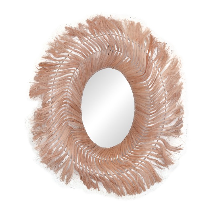 Καθρέπτης Tolle Inart abaca σε φυσικό χρώμα 65x85x17εκ 339-000033
