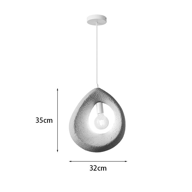 Φωτιστικό οροφής led Ferclyn pakoworld E27 ps σε ανοιχτό γκρι 32x24x35εκ 342-000091