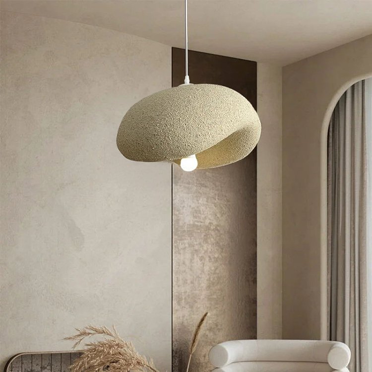Φωτιστικό οροφής led Ferecon pakoworld E27 ps μπεζ Φ45x25εκ 342-000094