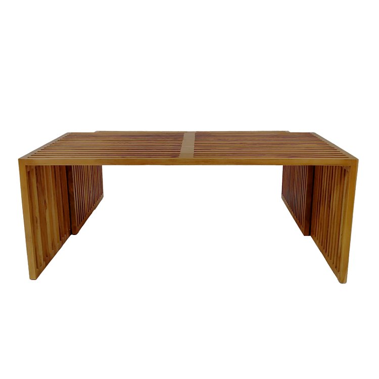Τραπέζι Tinnie pakoworld σετ 2τεμ teak ξύλο σε φυσική απόχρωση 343-000027