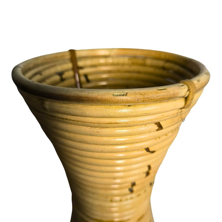 Βάζο Virnia Inart pe rattan σε φυσική απόχρωση Φ40x70εκ 343-000108