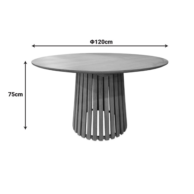 Τραπέζι Kenda I pakoworld mindi ξύλο σε φυσική απόχρωση Φ120x75εκ 343-000116