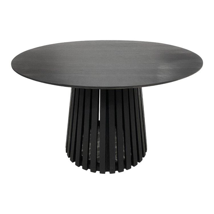 Τραπέζι Kenda I pakoworld mindi ξύλο μαύρο Φ120x75εκ 343-000123