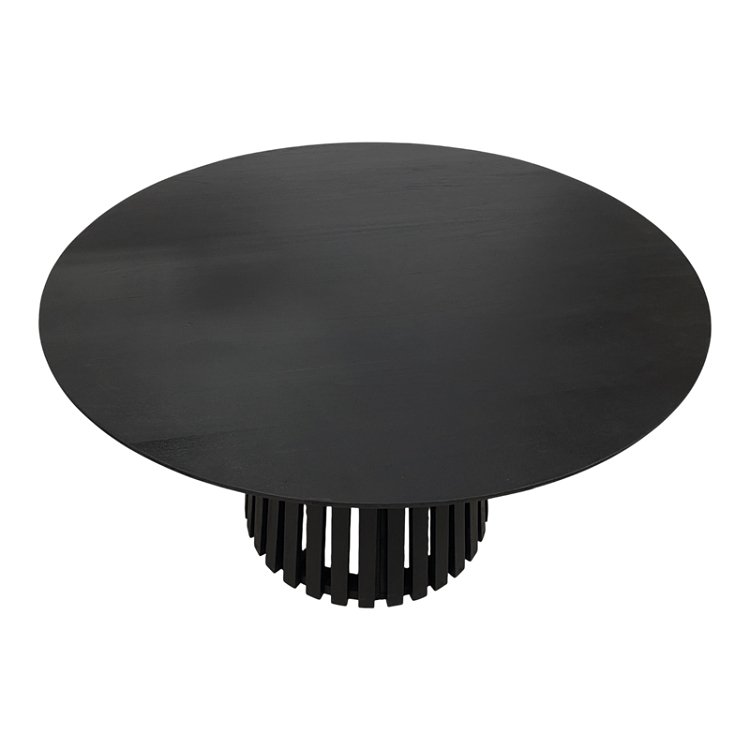 Τραπέζι Kenda I pakoworld mindi ξύλο μαύρο Φ120x75εκ 343-000123