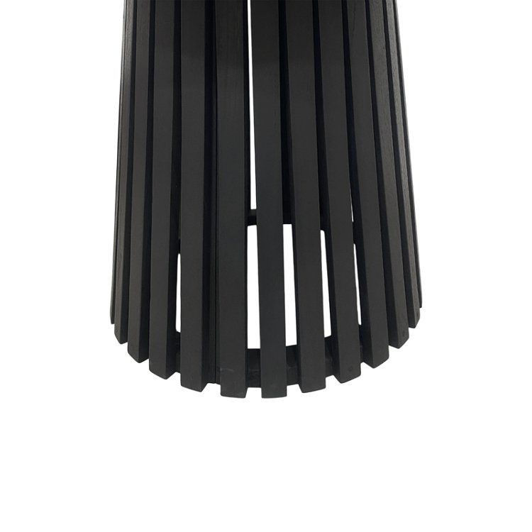 Τραπέζι Kenda I pakoworld mindi ξύλο μαύρο Φ120x75εκ 343-000123