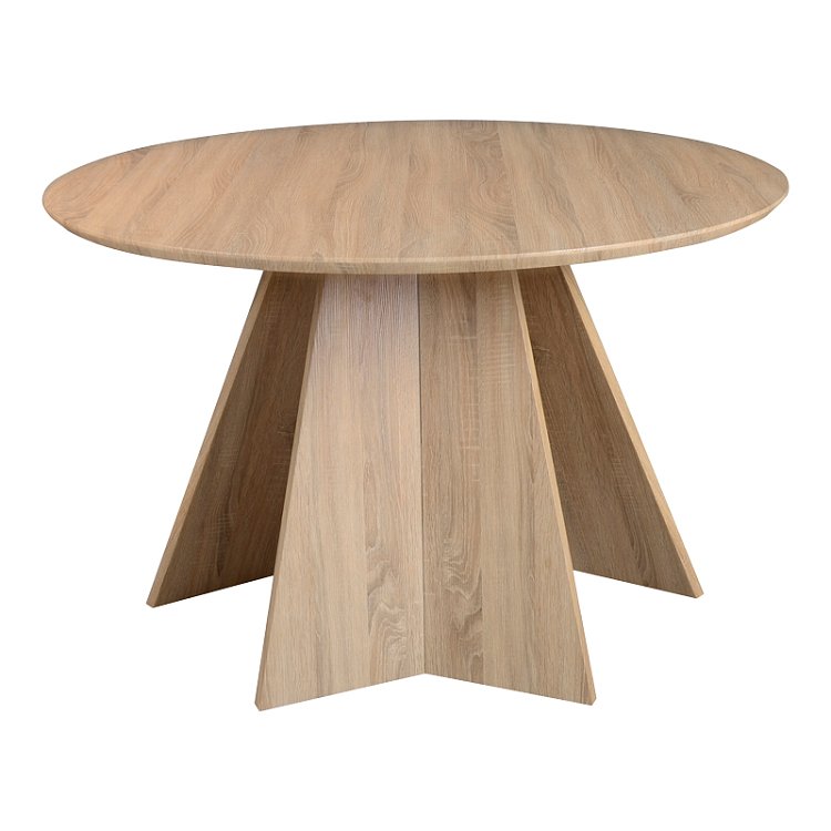 Τραπέζι Bibble pakoworld MDF σε φυσική απόχρωση Φ120x76εκ 357-000009