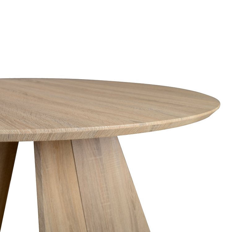 Τραπέζι Bibble pakoworld MDF σε φυσική απόχρωση Φ120x76εκ 357-000009