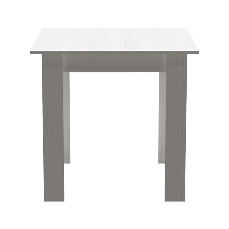 Τραπέζι Manka I pakoworld σε λευκή απόχρωση 80x80x77εκ 361-000005