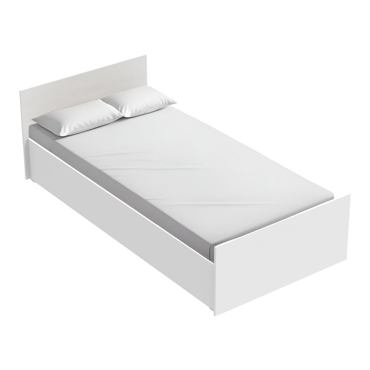 Κρεβάτι Toscana pakoworld σε λευκή απόχρωση 90x200εκ 361-000024