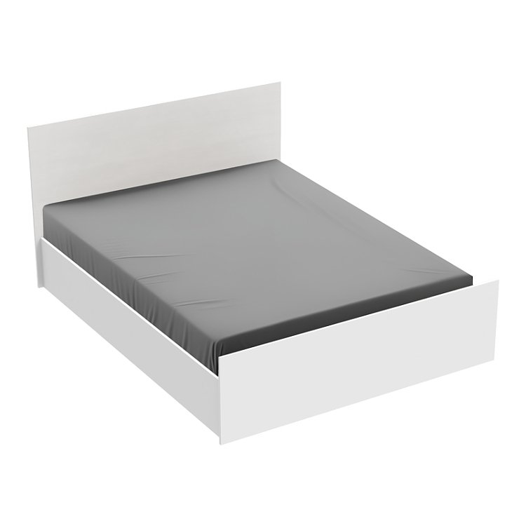 Κρεβάτι διπλό Toscana pakoworld σε λευκή απόχρωση 160x200εκ 361-000025