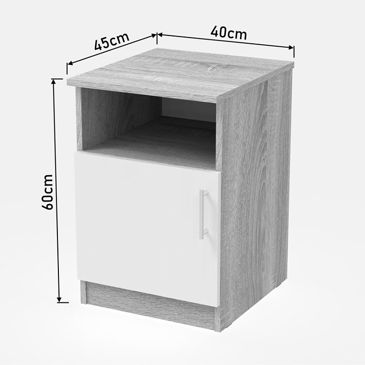 Κομοδίνο Galdi pakoworld σε sonoma απόχρωση 40x45x60εκ 361-000033
