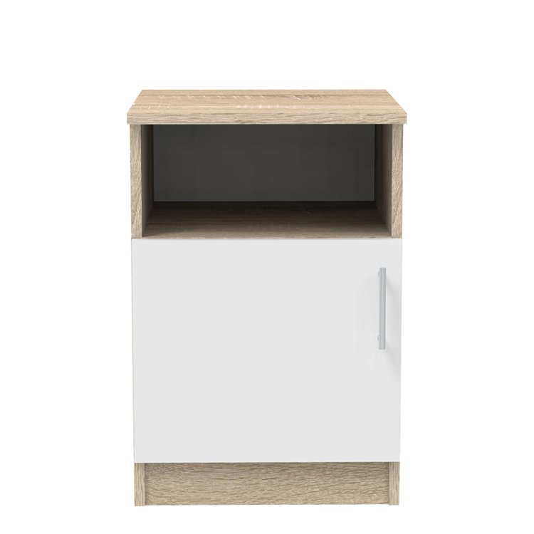 Κομοδίνο Galdi pakoworld σε sonoma-λευκή απόχρωση 40x45x60εκ 361-000035