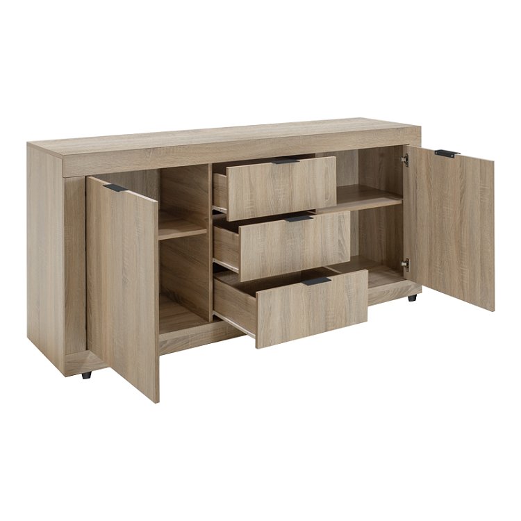 Μπουφές Doha pakoworld σε sonoma απόχρωση 180x45x80.5εκ 361-000070