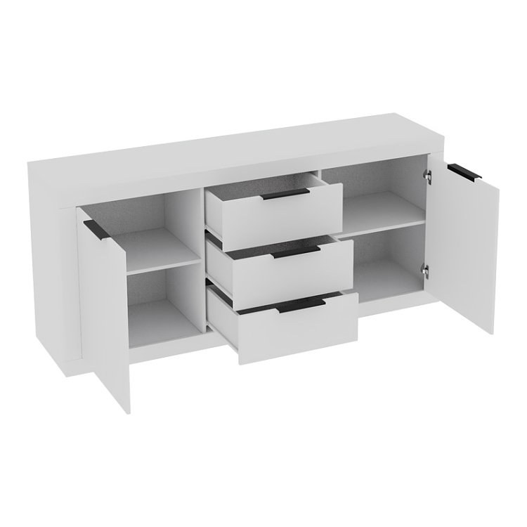 Μπουφές Doha pakoworld σε λευκή απόχρωση 180x45x80.5εκ 361-000073