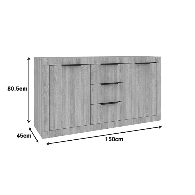 Μπουφές Doha pakoworld σε wenge απόχρωση 150x45x80.5εκ 361-000101